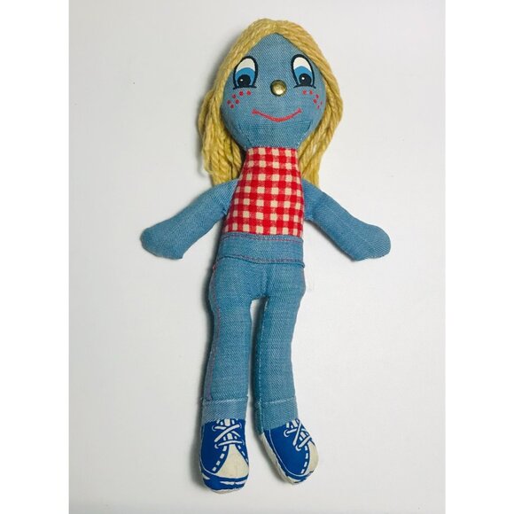 Vintage Levi's Denim Rag Doll Knickerbocker Levis Blue Jeans Advertising 10" - Picture 1 of 8